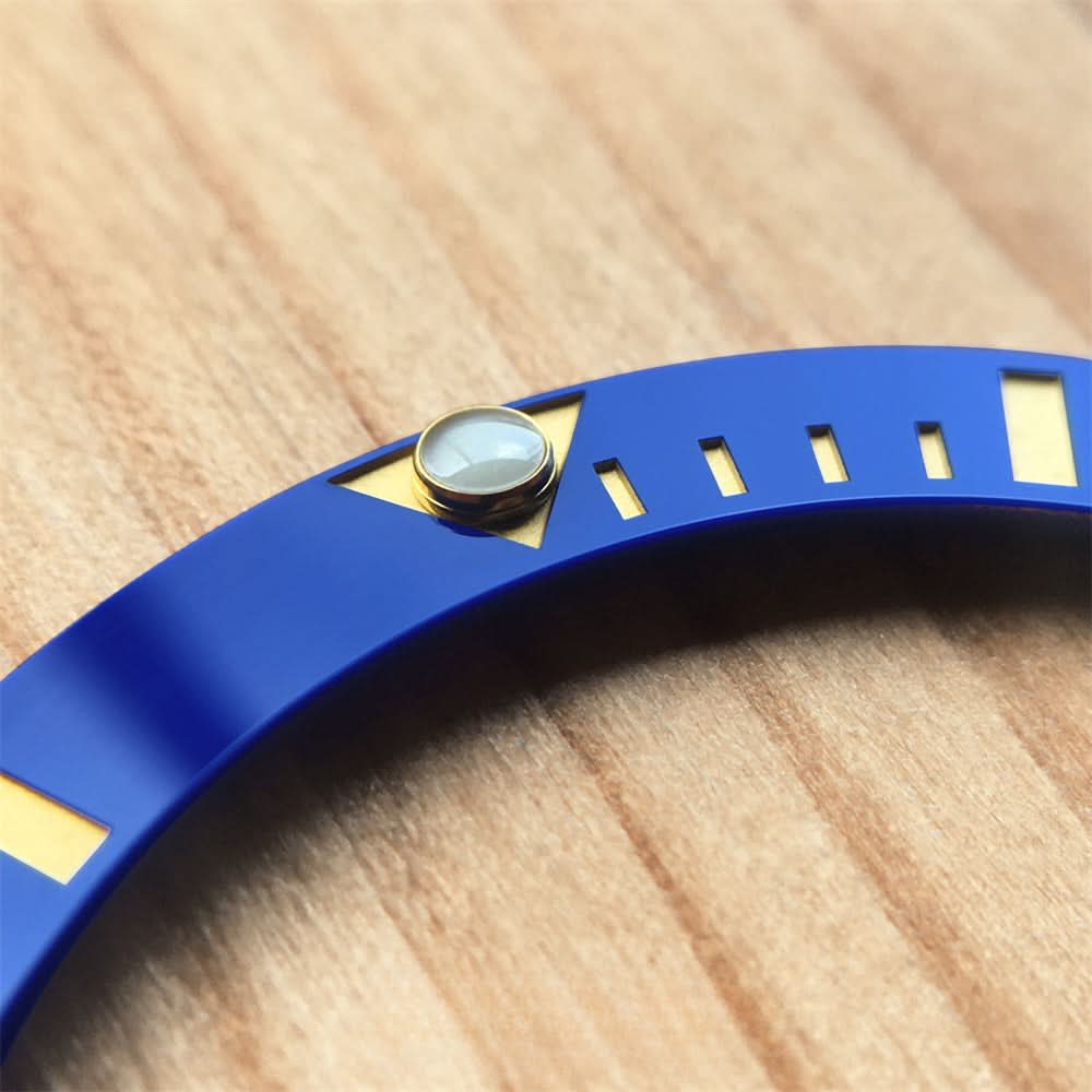 Blue Cerachrom Ceramic Bisel Inserta Insonse para Rolex Submariner Date Blue Sunburst Dial 116613 Reloj