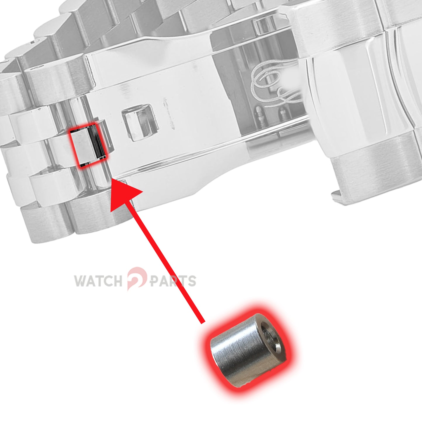 Watch Jubilee Bracelet End Buckle Link Axis Tube for Rolex 116200/116234/126710/126334/126234 - watch2parts