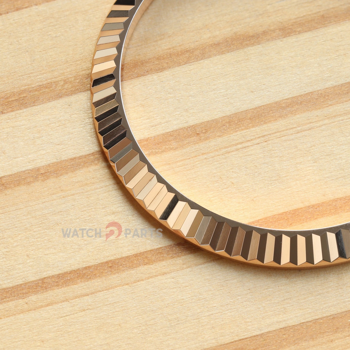 18K Rose Gold Watch Bezel for Rolex Datejust 41 126331/126301 Fluted Ring - watch2parts