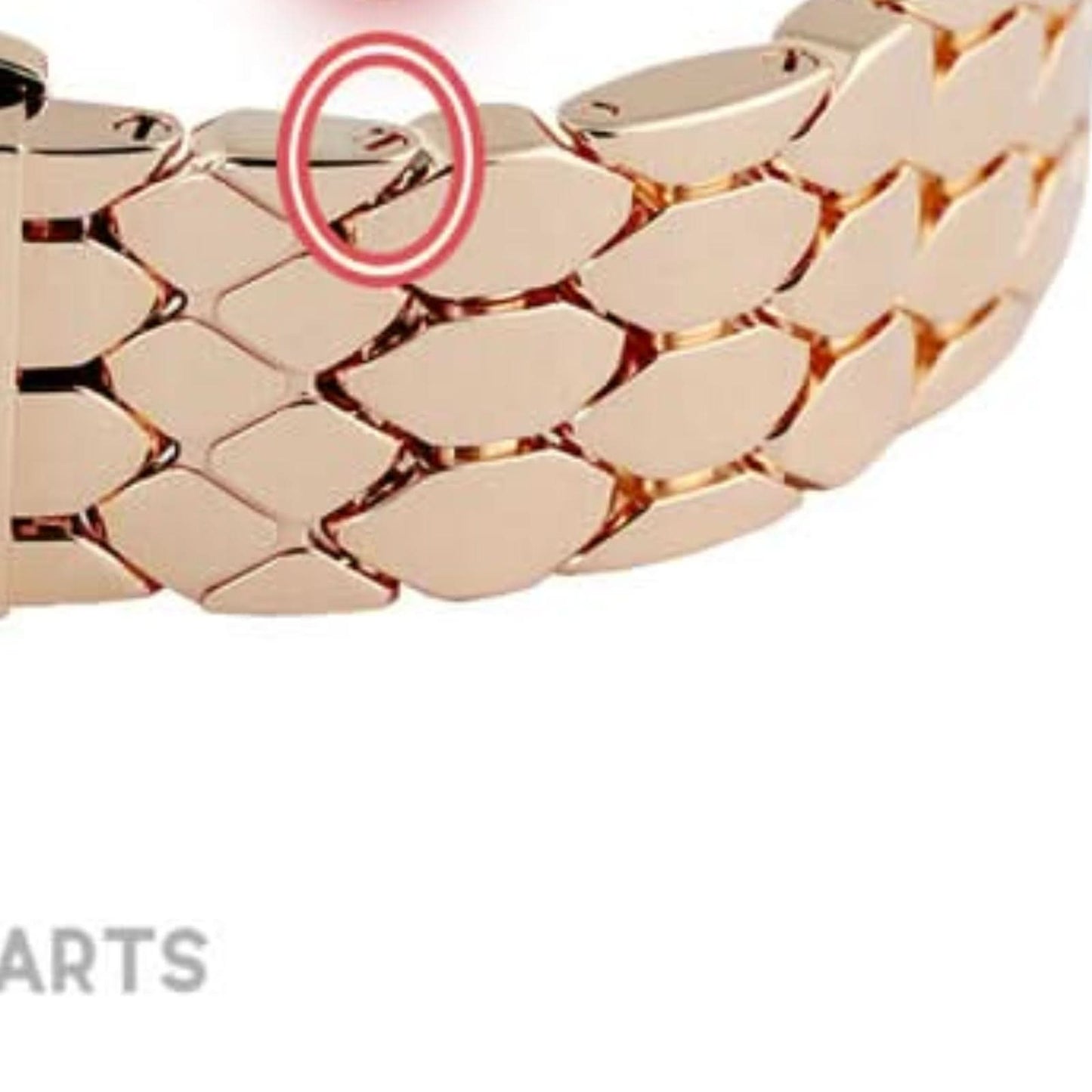 18K rose gold watch band screw for Bvlgari SERPENTI SEDUTTORI 33mm quartz watch bracelet