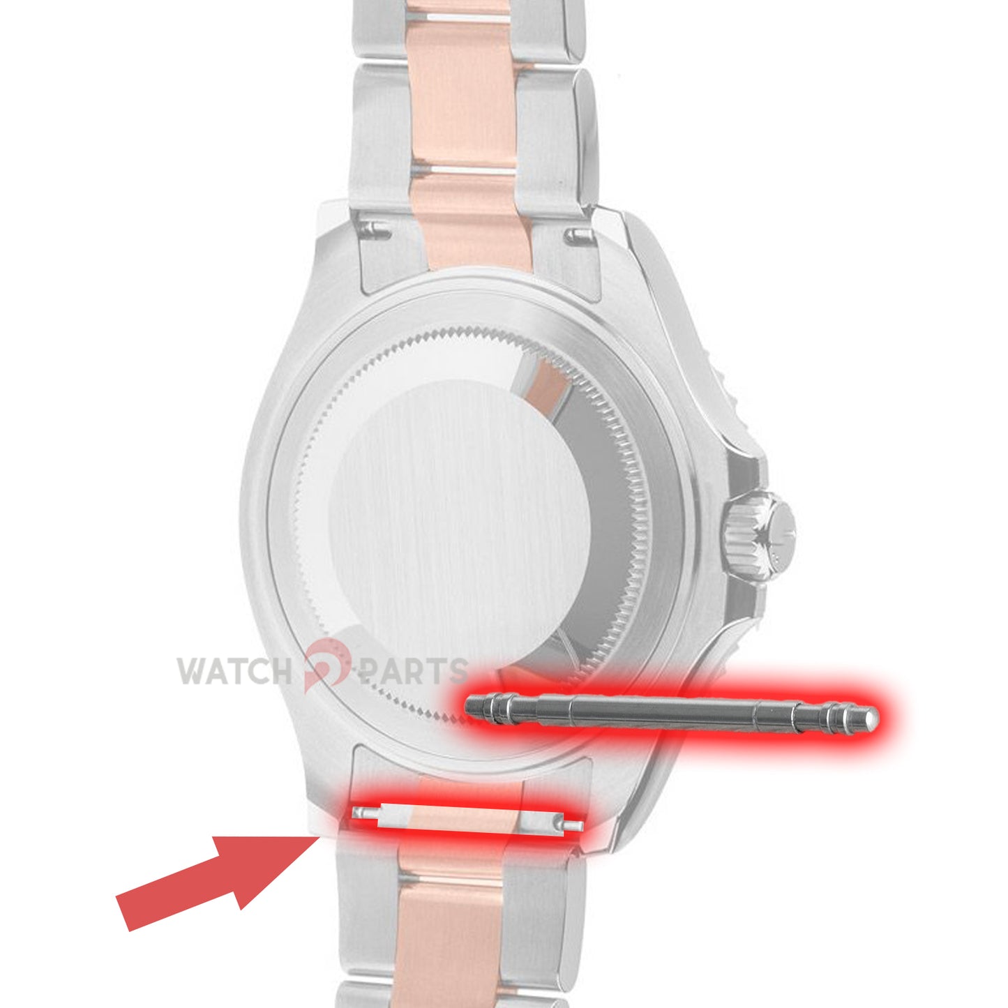 Regardez Bordeau à ressort de boucle pour Rolex Yacht-Master 37 268622 Regarder le fermoir