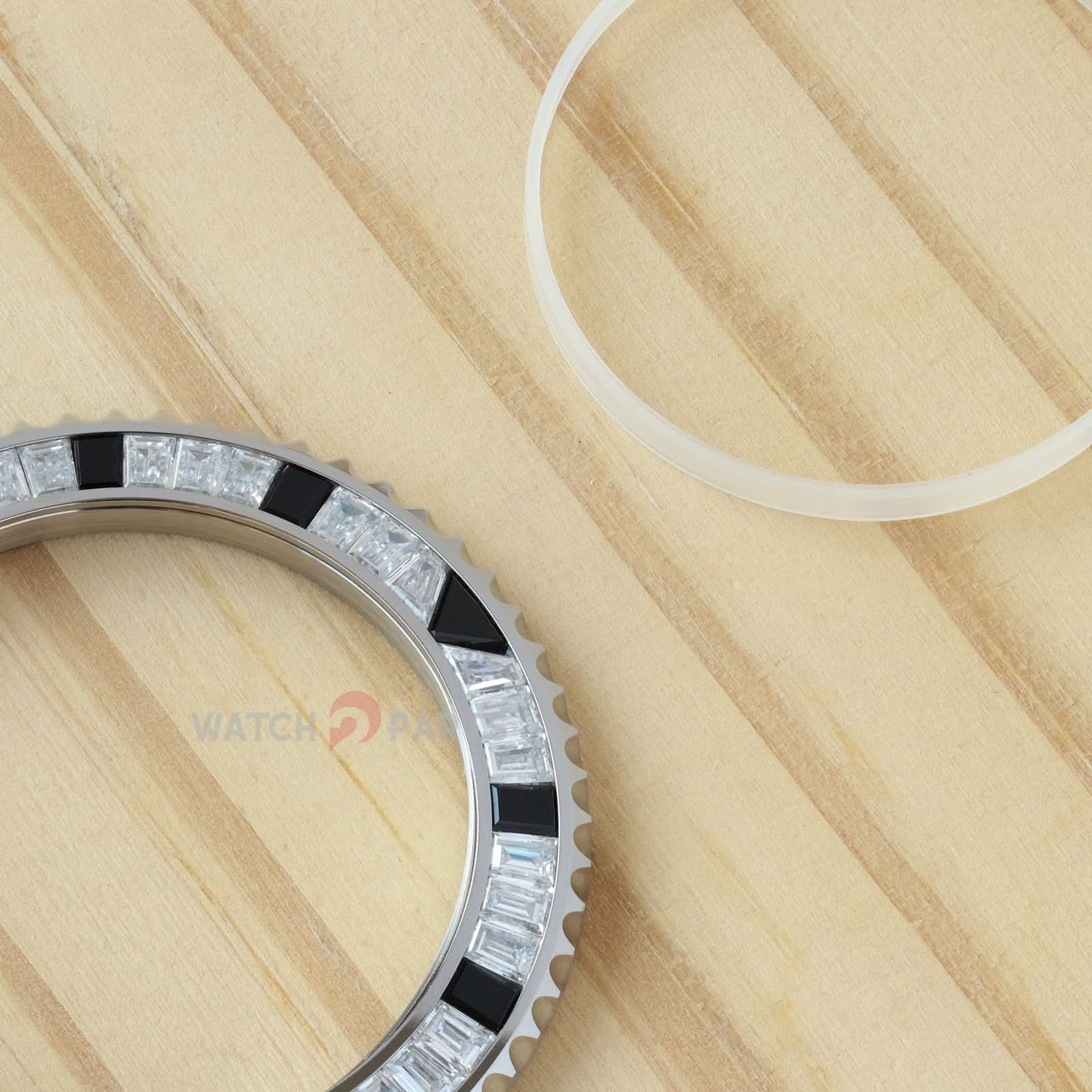 Black Onyx & Synthetic Moissanite Diamond Watch Bisel para Rolex Submariner 40/41 mm Watch Gemstone Bezel