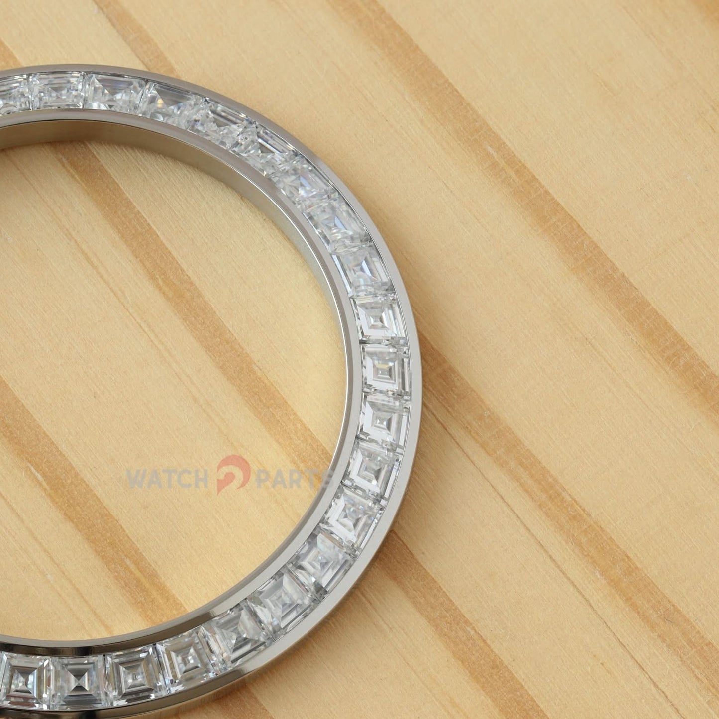 Bisel de reloj de plata de diamante moissanite sintético para rolex daytona 40 mm watch gemstone bisel