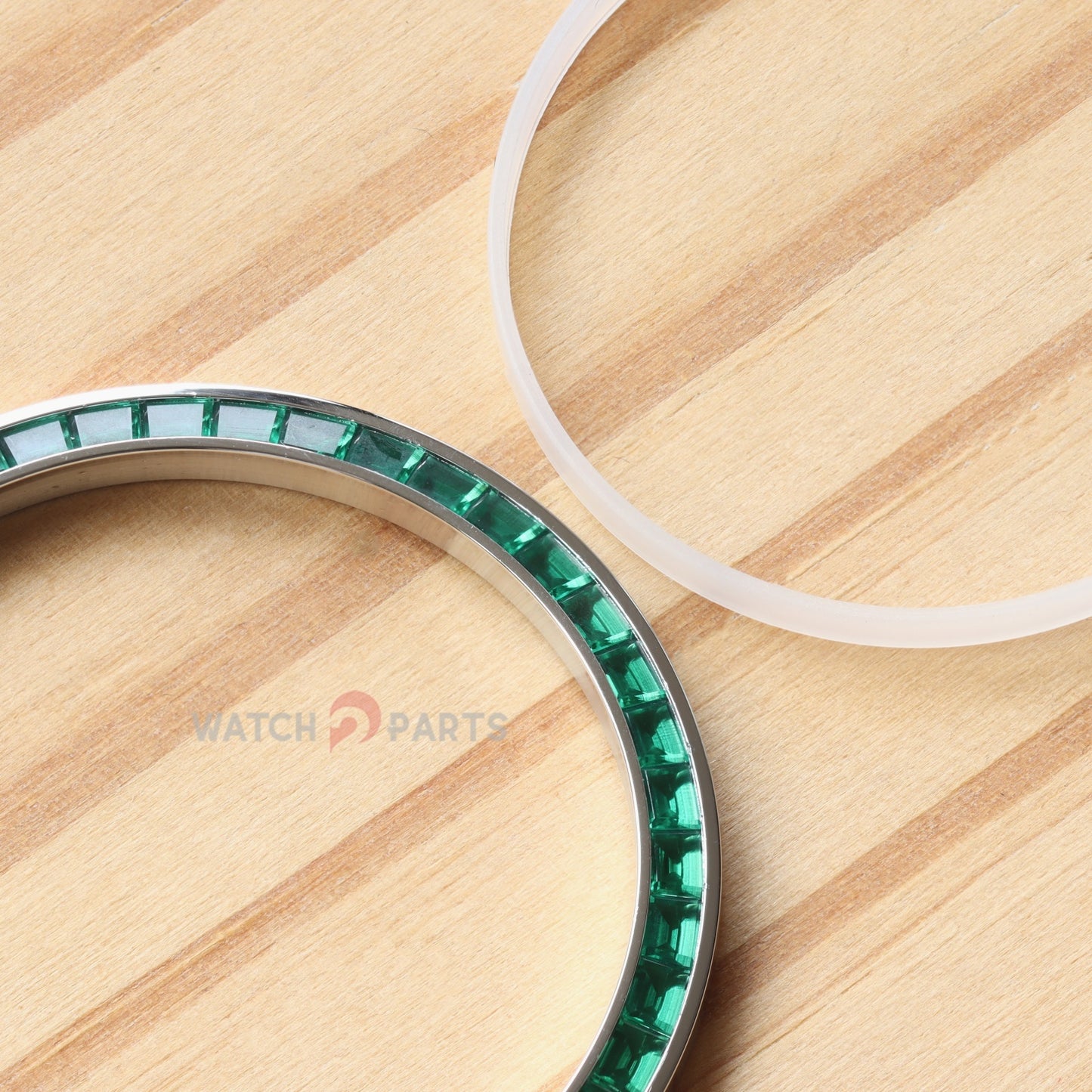 Synthetic Blue Sapphire & Emerald Watch Gemstone Bezel for Rolex Datejust 36 1262xx 36mm Watch Insert - watch2parts