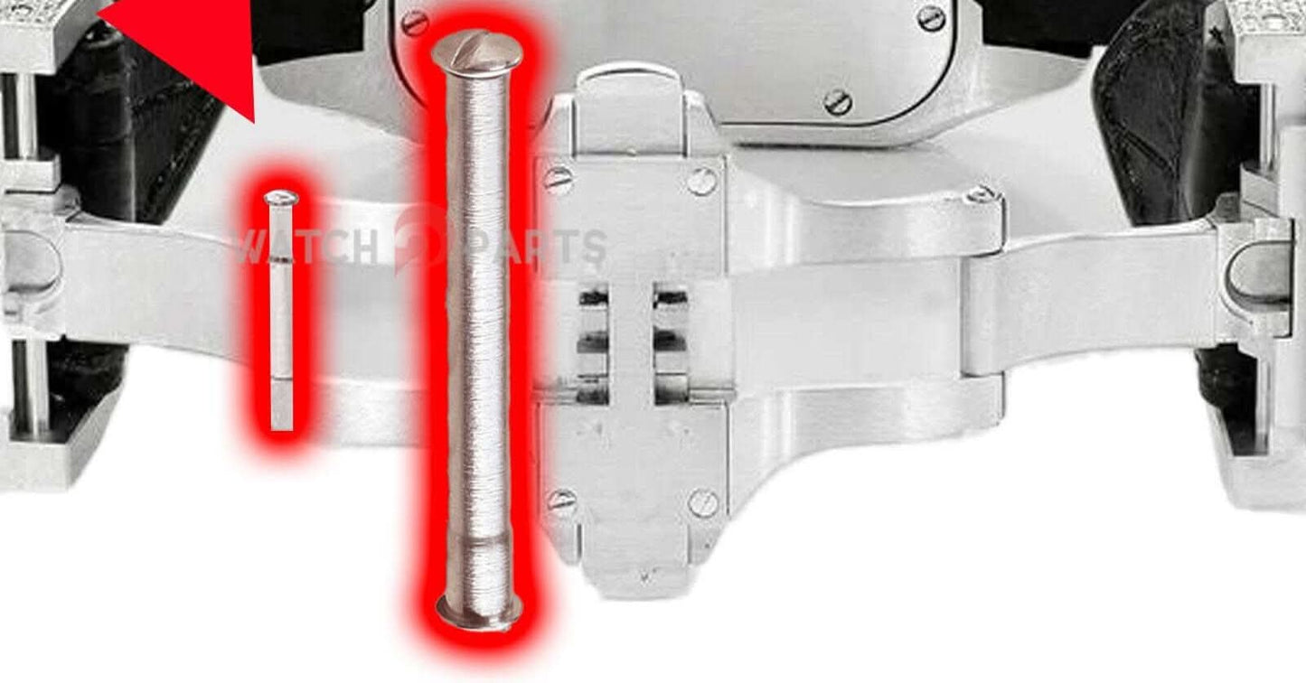 Mira la correa del tornillo de cierre de stap Buck para el tubo de la banda de banda de cuero Cartier Santos 100