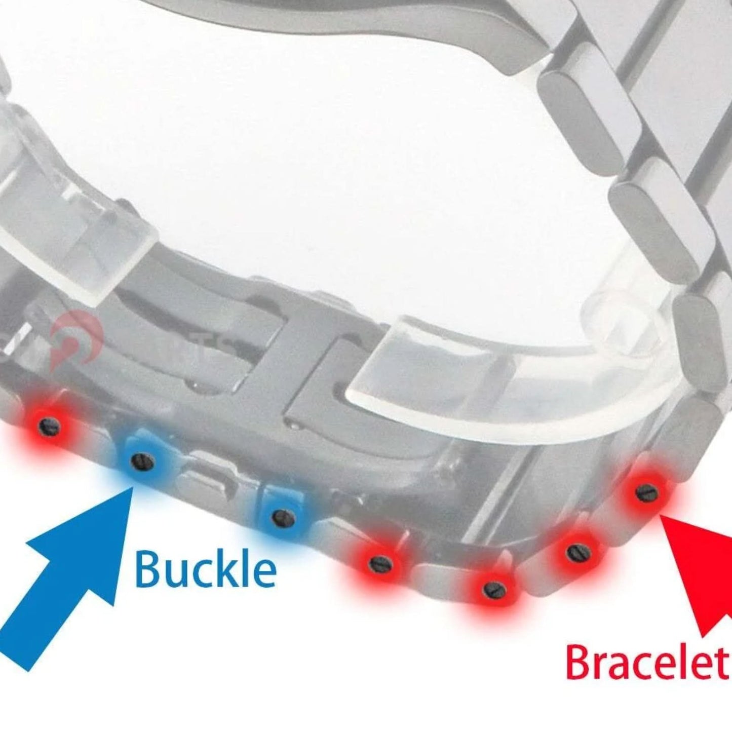 Regarder la boucle / bracelet à vis à vis Borde pour Hublot Classic Fusion 521 525 528 520 510 511 45 mm Regarder la bande de bande en céramique