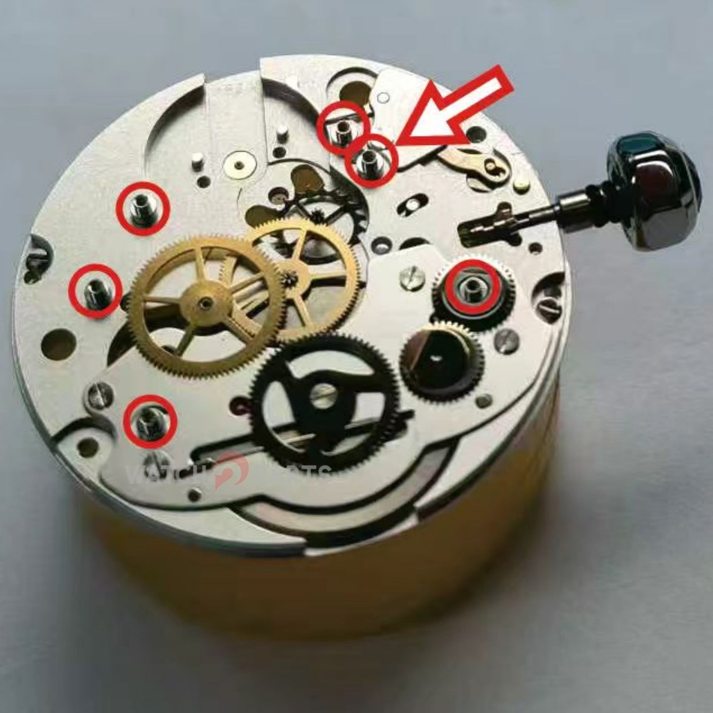 Watch Movement Bridge Locating Posts/Distance Pillars for Cartier 1847 MC Movement - watch2parts