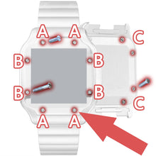 Watch Bezel/Case Back Screws for Cartier Santos 4072/4075 L/M Watch - watch2parts