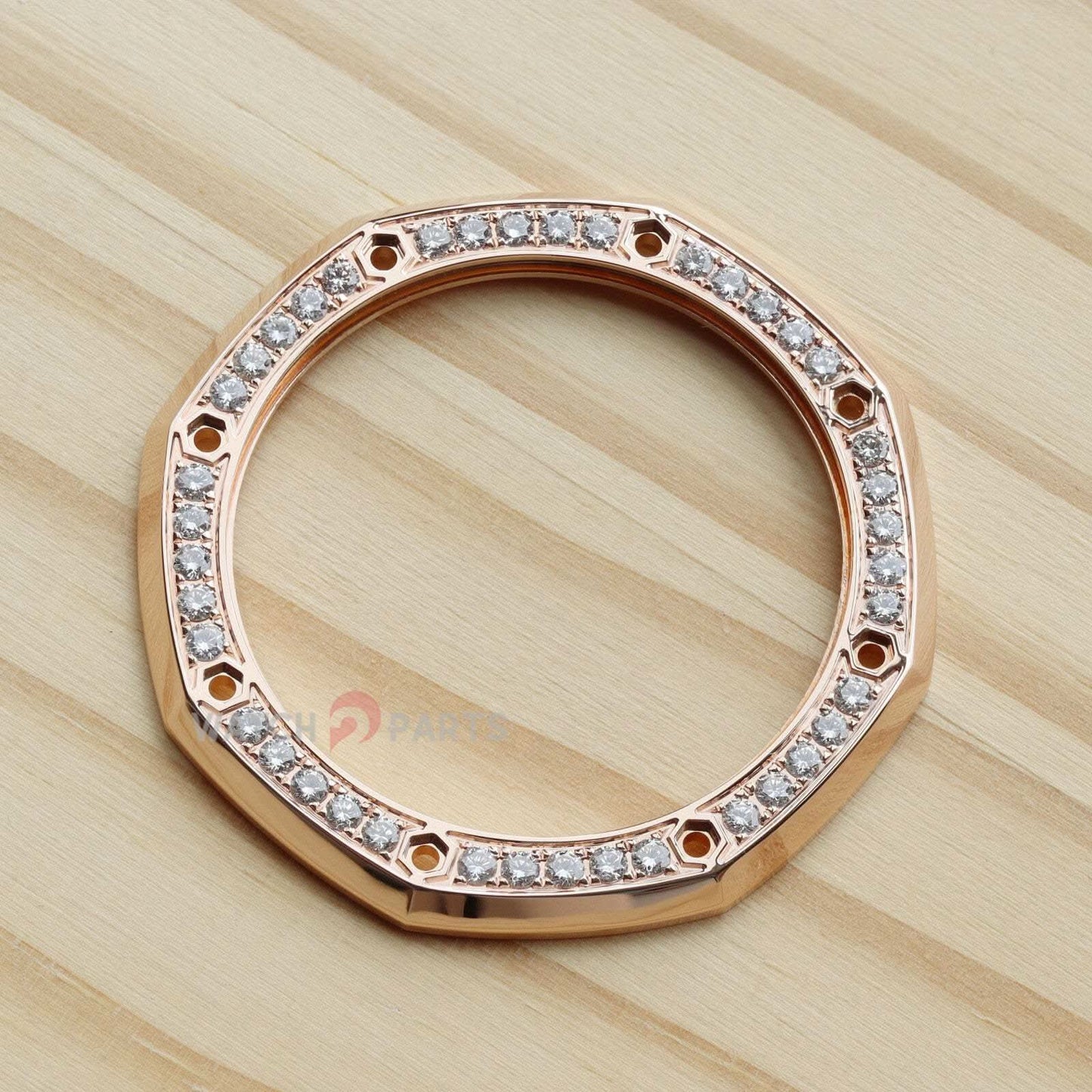 18k Rose Gold Natural Diamond Watch Bezel para Audemars Piguet 26420 AP Royal Oak Offshore 43 mm Reloj