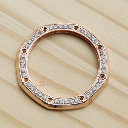 18k Rose Gold Natural Diamond Watch Bezel para Audemars Piguet 26420 AP Royal Oak Offshore 43 mm Reloj