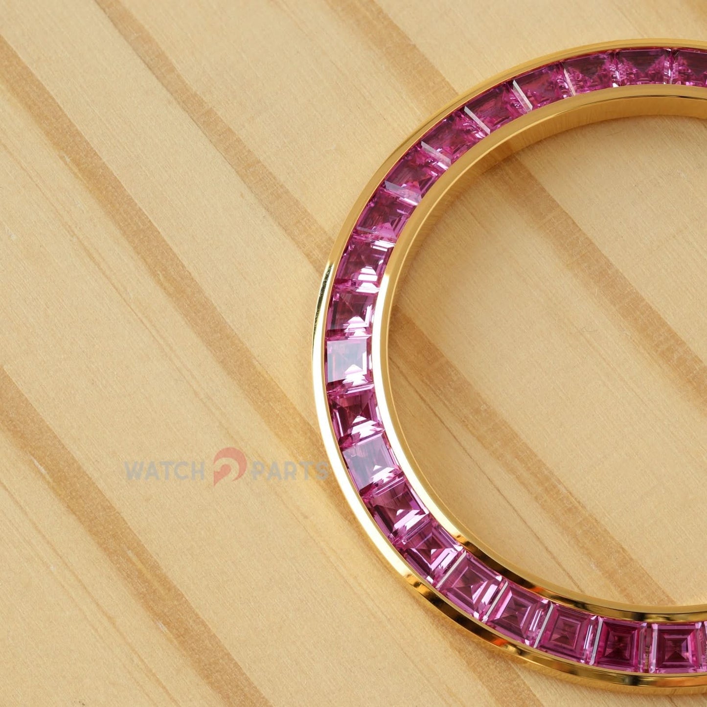 Pink Gemstone Gold Watch Bezel para Rolex Daytona 40 mm Watch