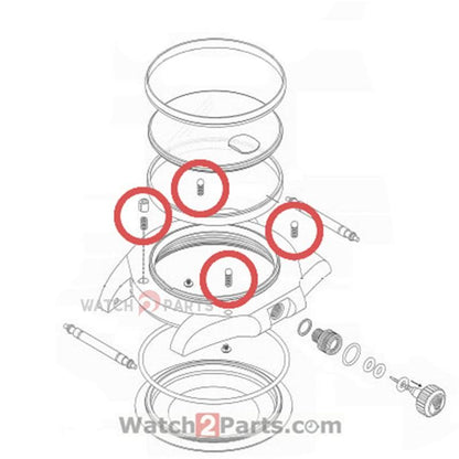 Beachten Sie Beamel Inners Case Click Springs Toper Set für Rolex subsubmariner 116610 Uhr
