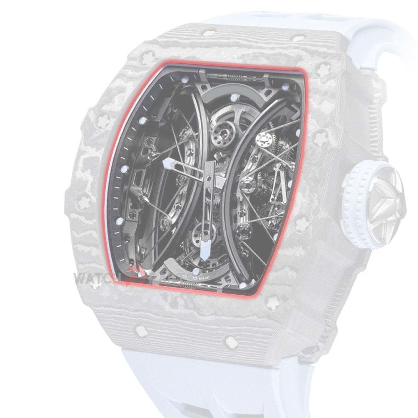 Sapphire Watch Crystal für Richard Mille RM53-01 Automatisches Uhrglas