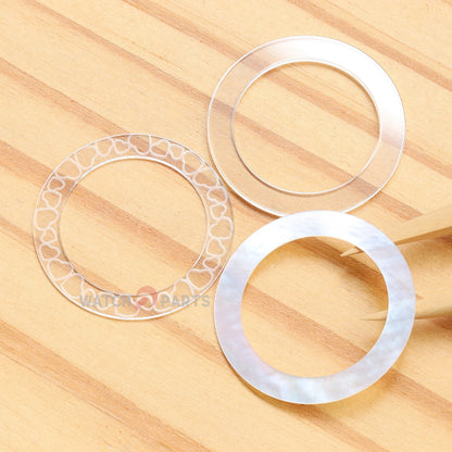 Concentric circles Watch Sapphire Crystal for Chopard Happy Diamonds 209429 32mm Front&Case Back Glass