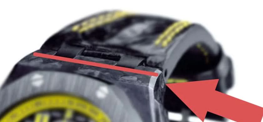 Bumble Bee Mens watch screw tube for AP Audemars Piguet ROO Royal Oak Offshore chronograph 42mm ceramic carbon watch case link kit