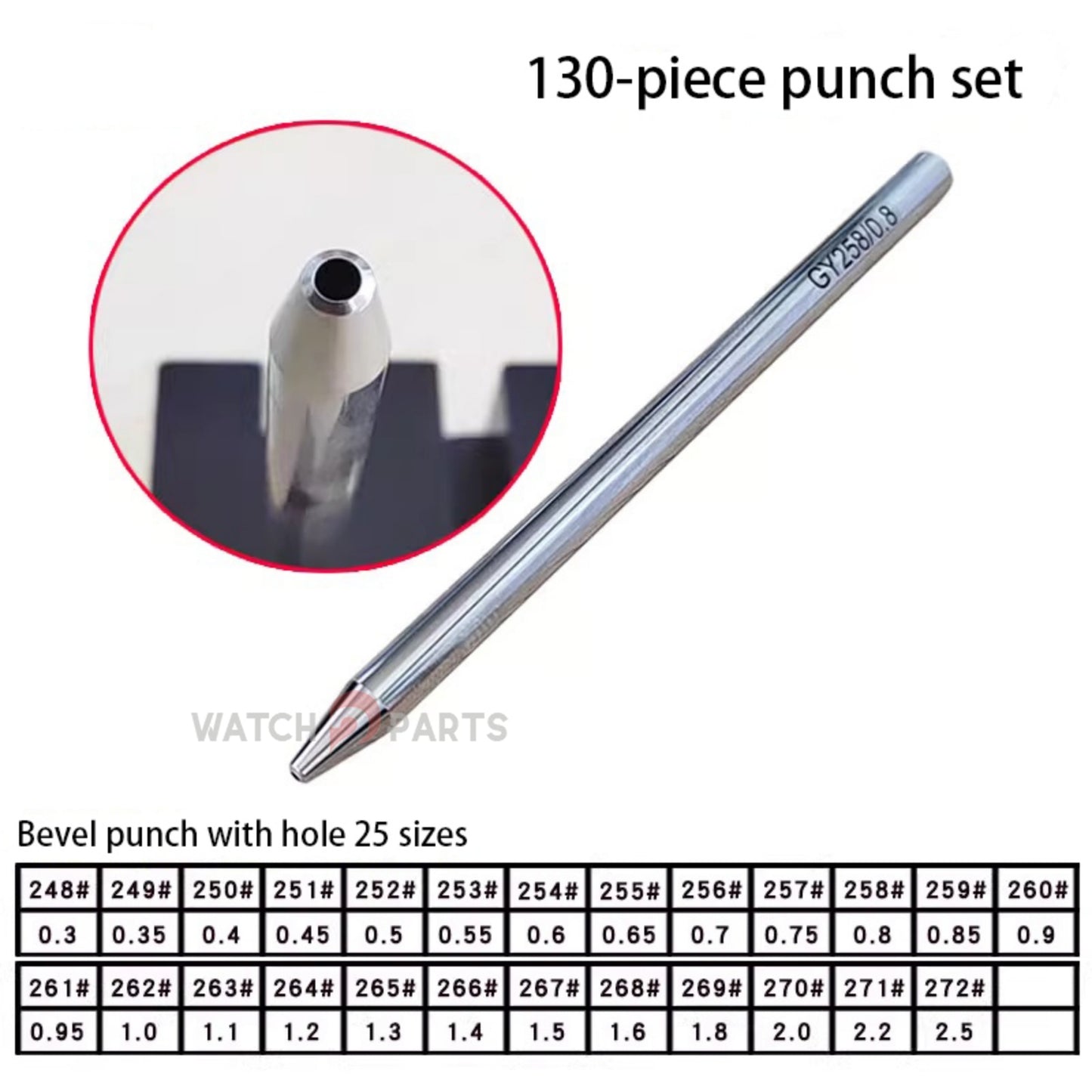 Professional Watchmaker Staking Set–Precision Punch&Anvil Bench Tool Kit for Pressing Hands&Balance Staffs&Gears&Rotor Bearing Screw