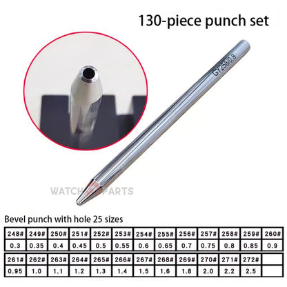 Professional Watchmaker Staking Set–Precision Punch&Anvil Bench Tool Kit for Pressing Hands&Balance Staffs&Gears&Rotor Bearing Screw