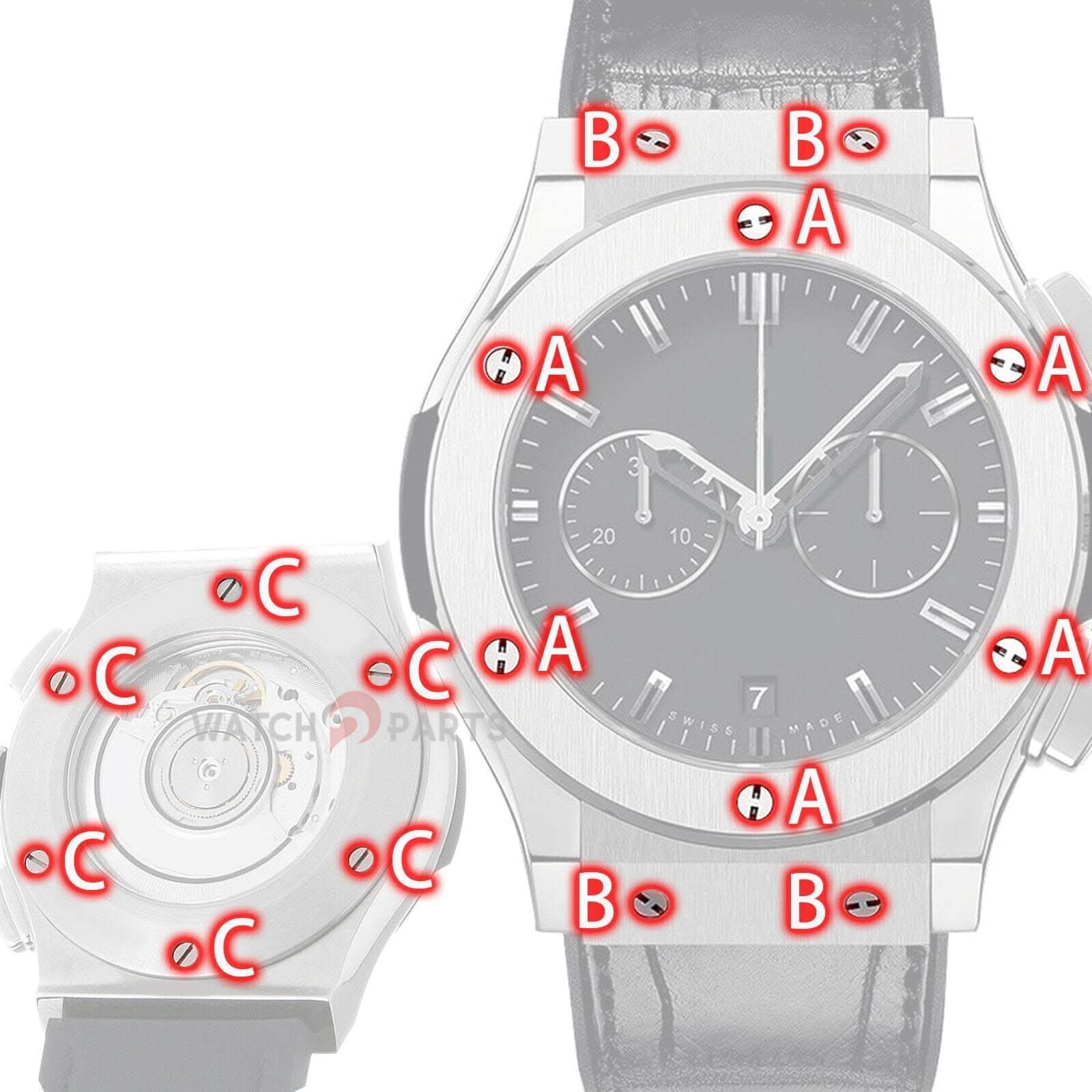 مشاهدة المسمار لـ Hublot Classic Fusion 541 542 545 42mm Watch Bezel/Case Back/Strap