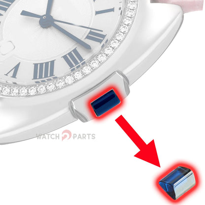 Watch Crown Crystal Blue Spinel Stone for Cartier Clé de Cartier WJCL0015 31mm Watch