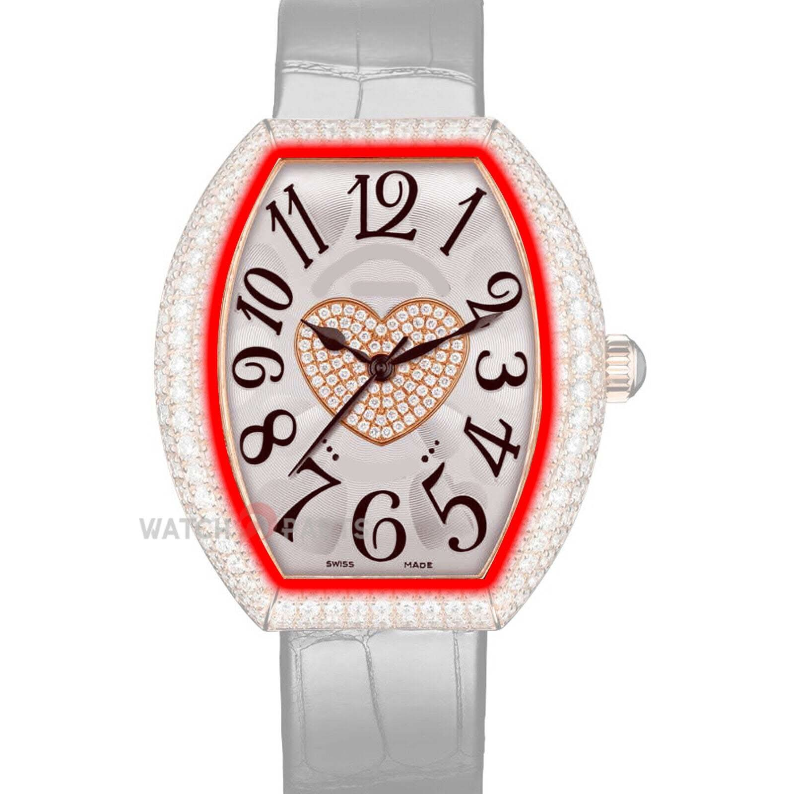 Cristal de zafiro para Franck Muller Heart 5000K 5000H Glass de reloj arqueado