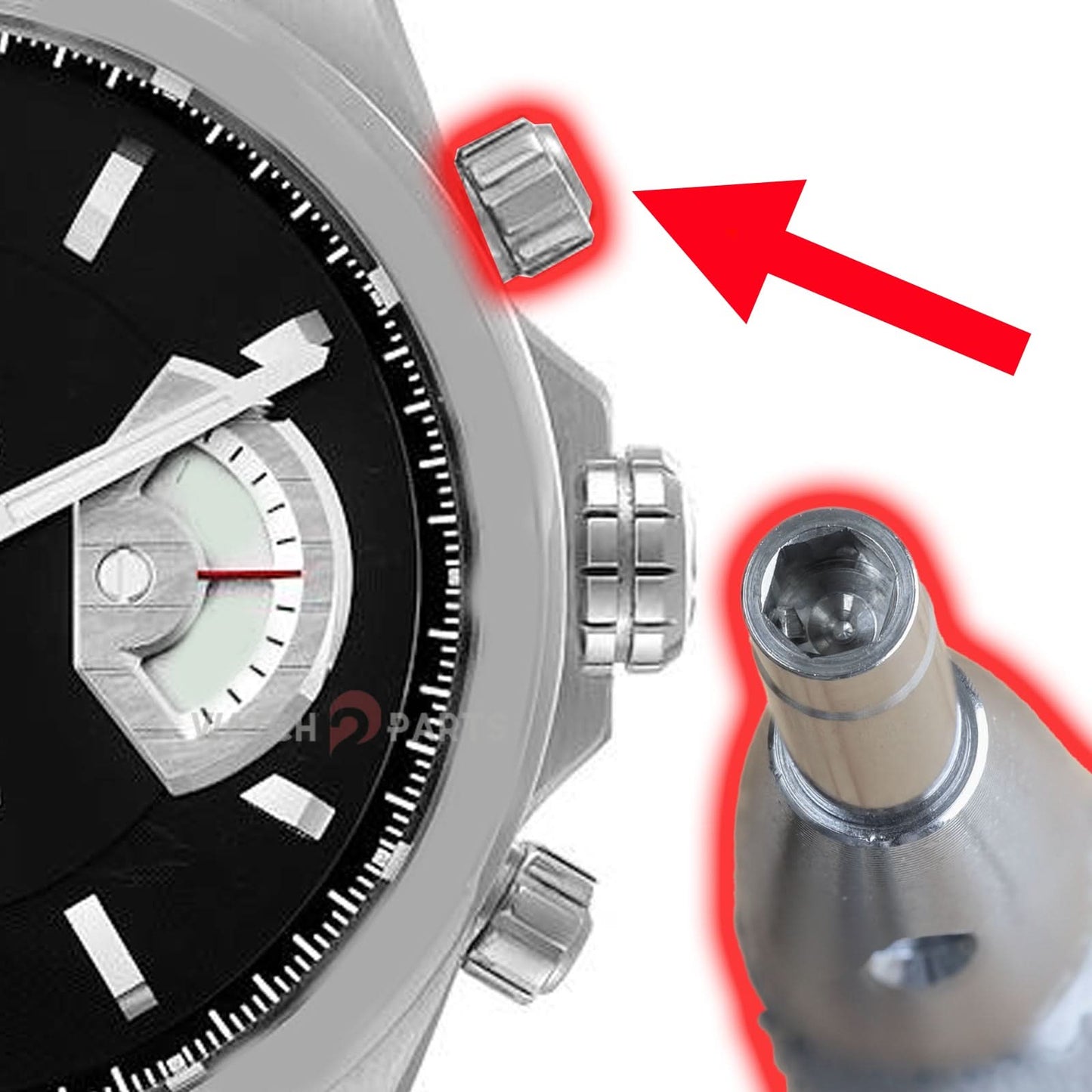 2.65mm Watch Pusher Internal Hexagonal Tube Screwdriver for Tag Heuer Grand Carrera Watch Button Tools