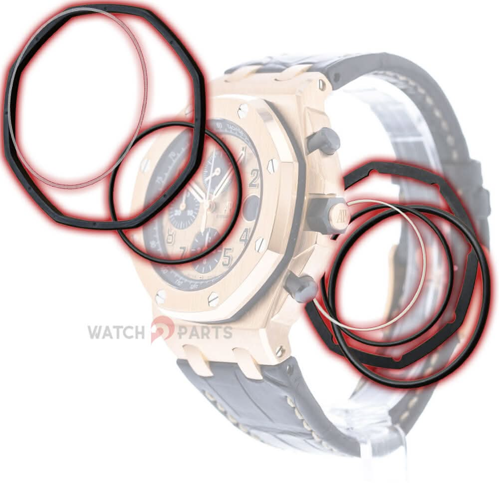 Watch Gasket Waterproof Ring Set for Audemars Piguet 26470or Bezel Case Back Royal Oak Offshore Chronograph 42mm Watch