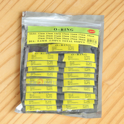 6 Sizes Watch Gasket Set Waterproof Rubber Ring O-Ring for Watch Bezel/Case Back