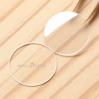 Watch Sapphire Crystal&Gasket for Vacheron Constantin VC Malte 42015 38mm Front&Case Back Glass