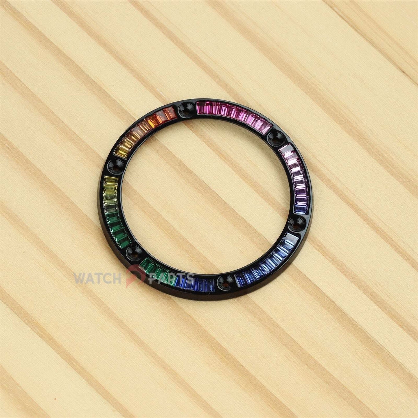 Rainbow CVD Synthetic Gemstone Bezel for Hublot Big Bang 411 45mm Watch
