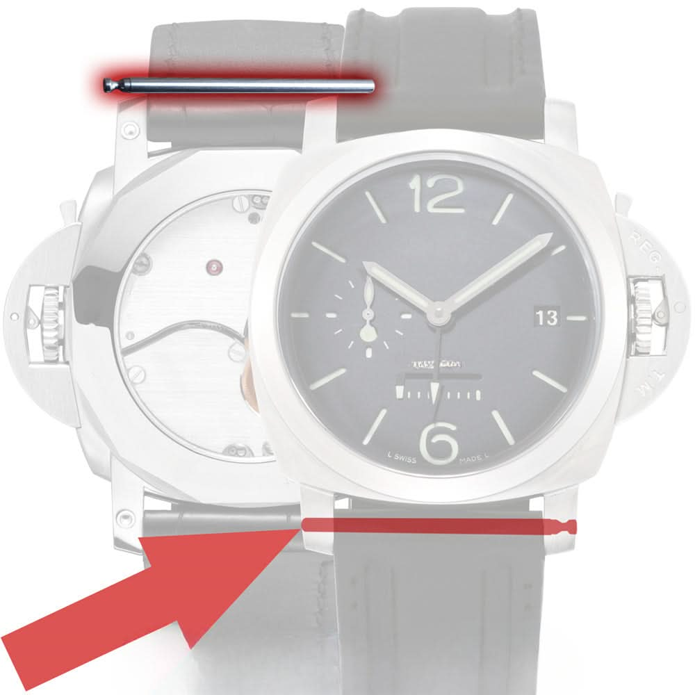 Regarder les épingles à libération rapide du groupe pour Panerai Luminor 1950 Sangle interchangeable Rube