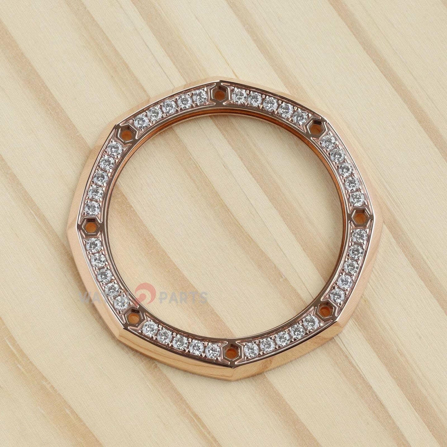 18k Rose Gold Natural Diamond Watch Bezel para Audemars Piguet 26420 AP Royal Oak Offshore 43 mm Reloj