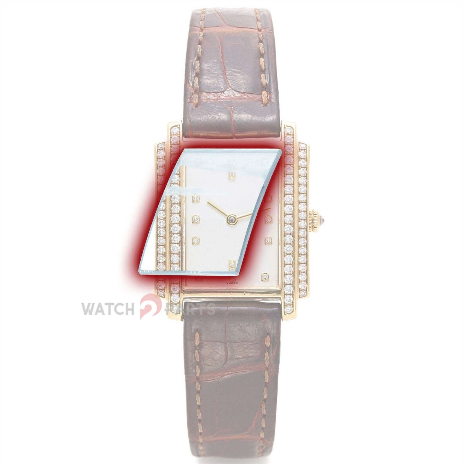 Guarda Crystal per Patek Philippe 4825 Gondolo Arched Rectangle Sapphire Glass