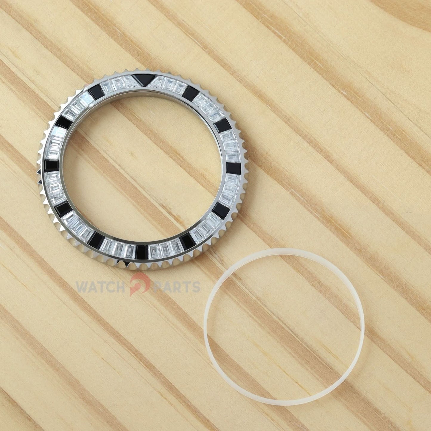 Black Onyx & Synthetic Moissanite Diamond Watch Bisel para Rolex Submariner 40/41 mm Watch Gemstone Bezel