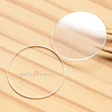 Round Flat Watch Sapphire Crystal&Gasket for Chopard Happy Spirit 207154 32mm Glass