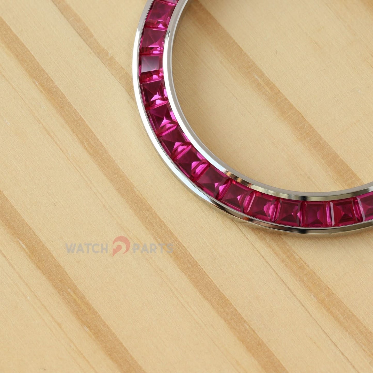 Pink Gemstone Silver Watch Bezel para Rolex Daytona 40 mm Watch