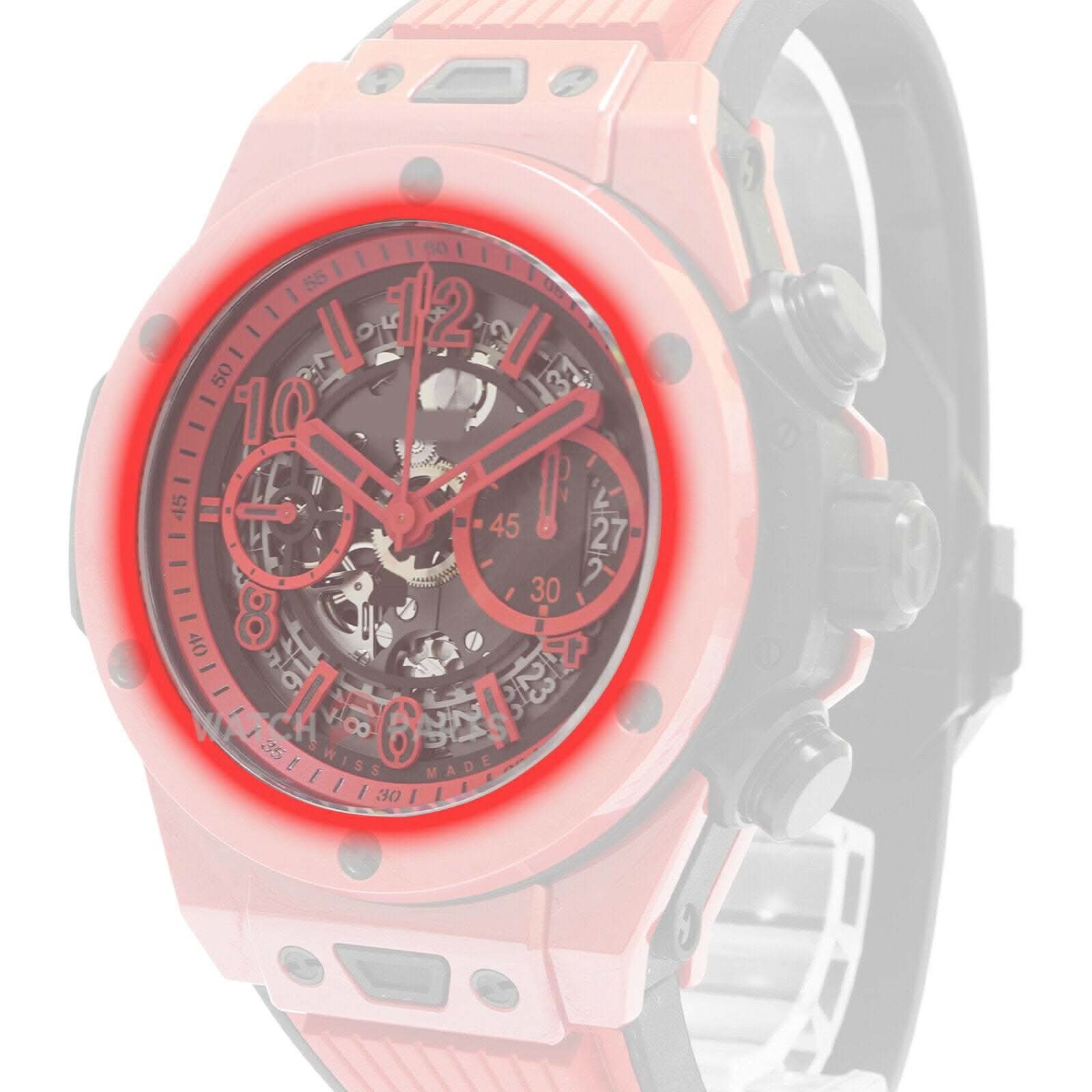 Crystal saphir pour Hublot 411 Big Bang 45 mm avant et carasse arrière Glotte de montre