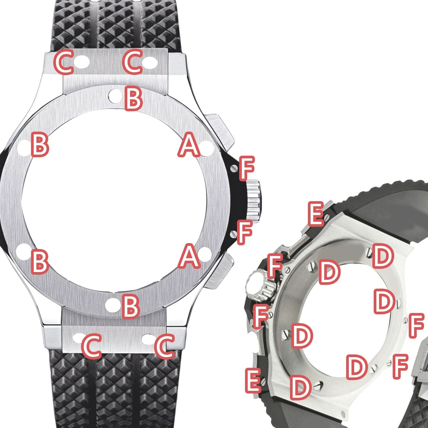 شاهد المسمار لـ Hublot Big Bang 44mm 301/311/309/318 مدي/حزام/حزام