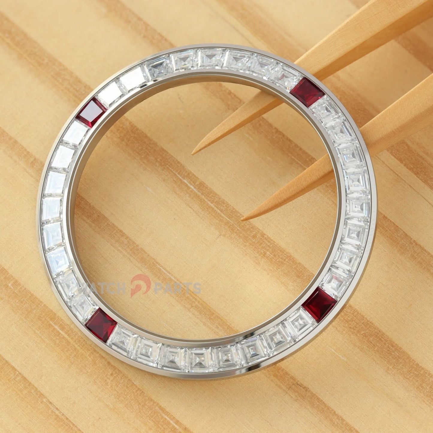 Synthetic Moissanite Diamond/Rubies Watch Bisel para Rolex Daytona 40 mm Watch Gemstone Bezel