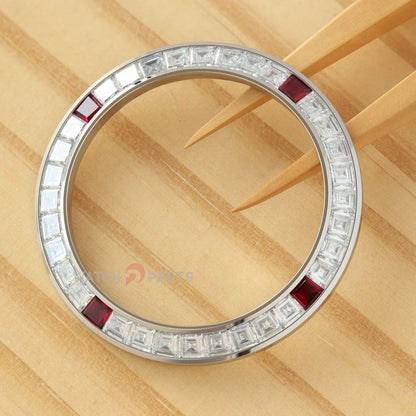 Synthetic Moissanite Diamond/Rubies Watch Bisel para Rolex Daytona 40 mm Watch Gemstone Bezel
