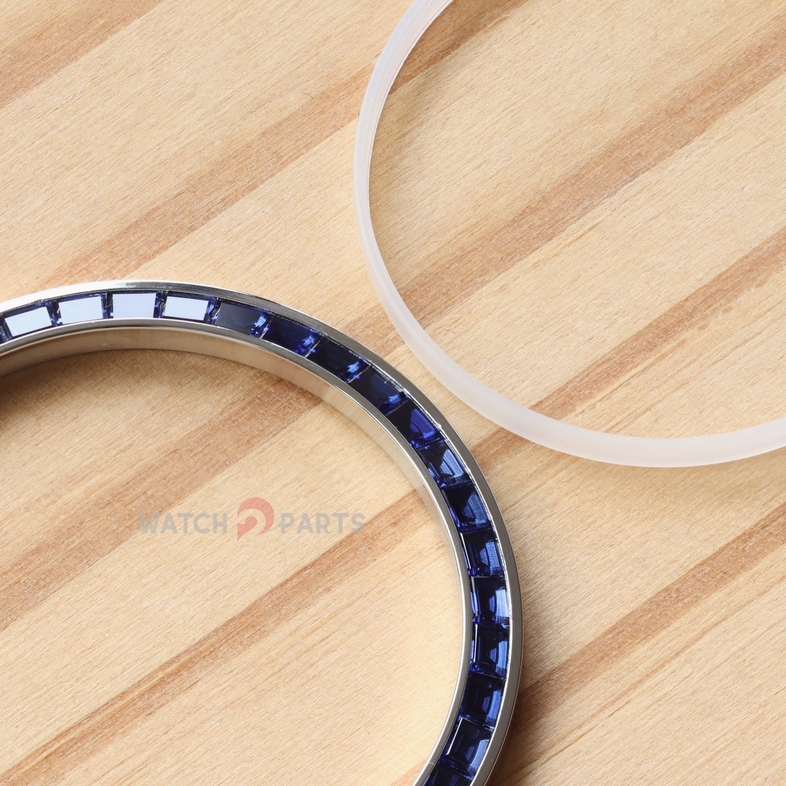 Synthetic Blue Sapphire & Emerald Watch Gemstone Bezel for Rolex Datejust 36 1262xx 36mm Watch Insert - watch2parts