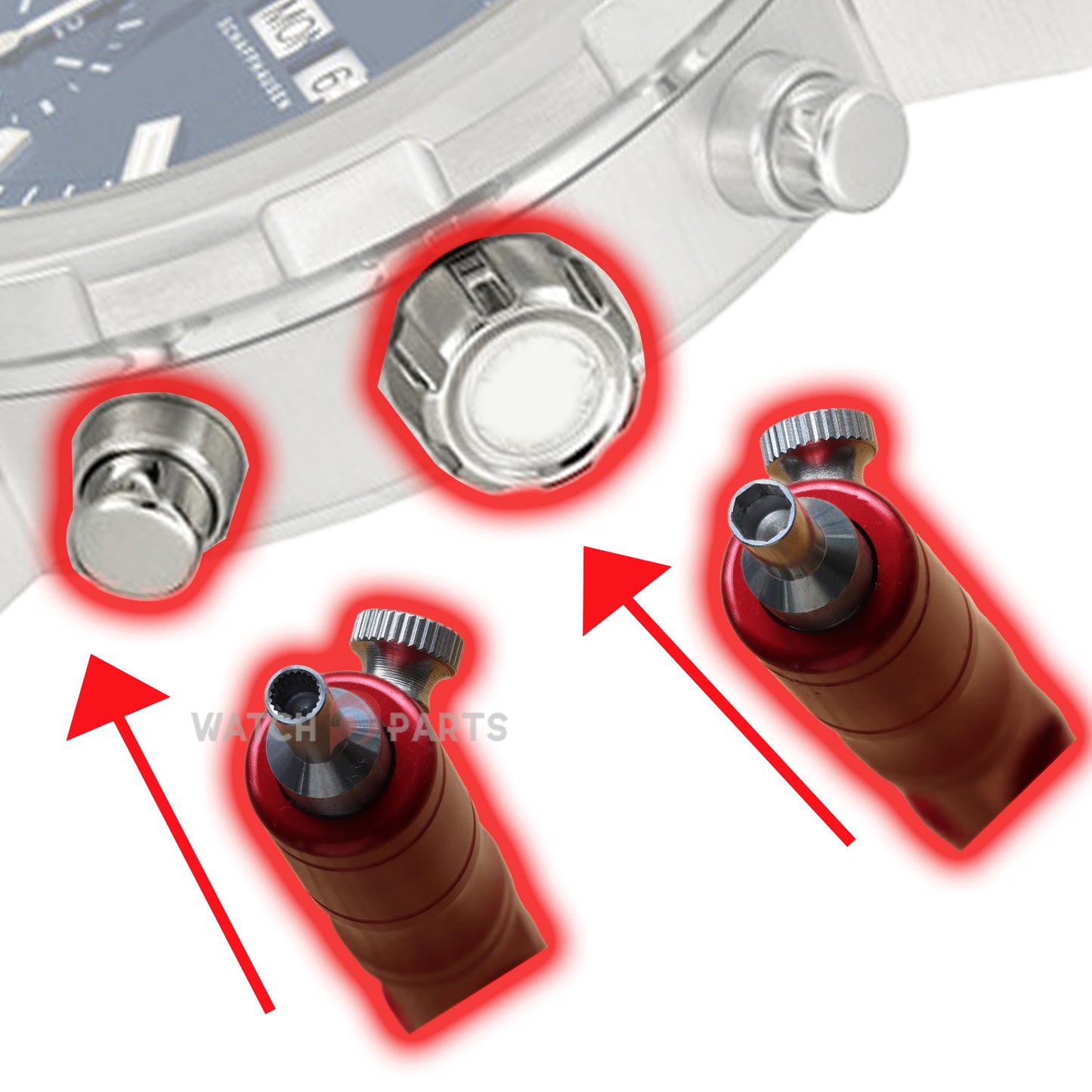Watch Button Pusher/Crown Tube Screwdriver for IWC IW3768 Aquatimer Chronograph Watch Tools - watch2parts