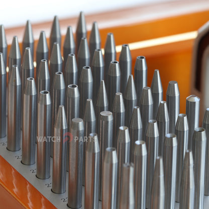 Professional Watchmaker Staking Set–Precision Punch&Anvil Bench Tool Kit for Pressing Hands&Balance Staffs&Gears&Rotor Bearing Screw