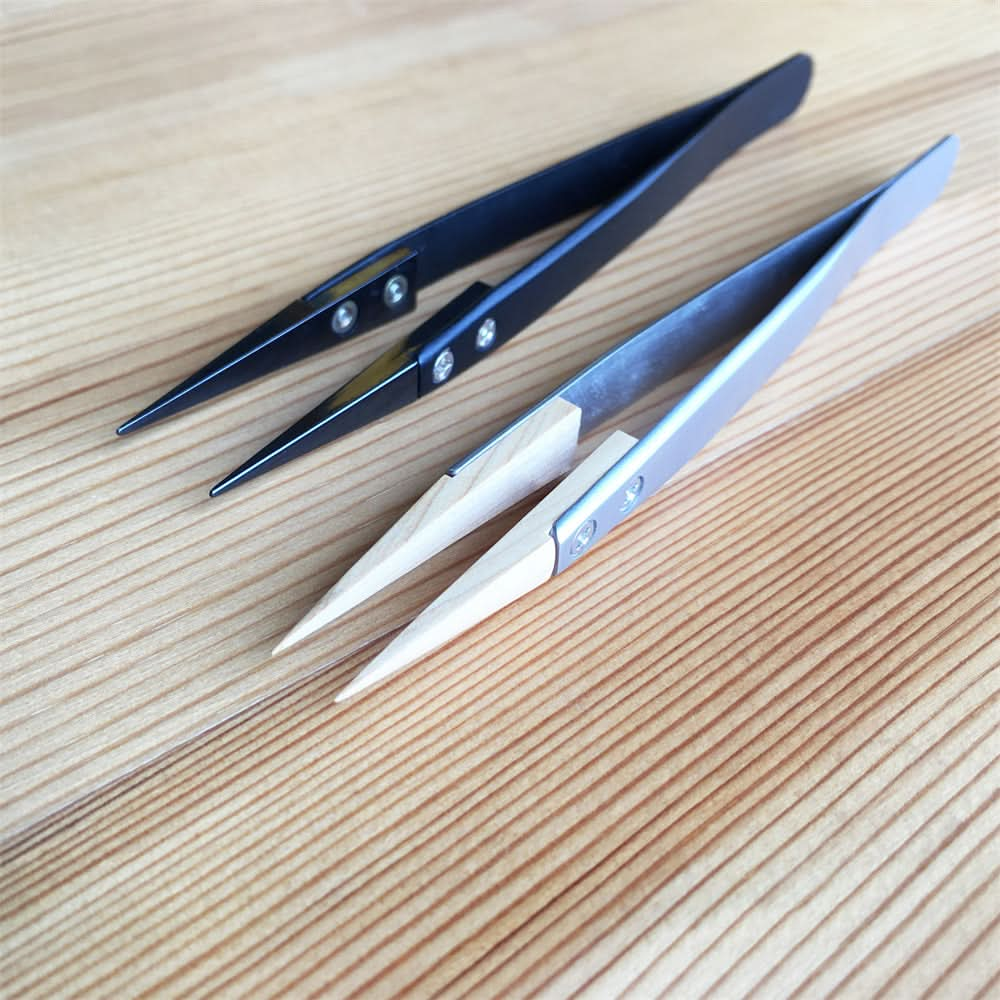 ceramic/boxwood Anti static Non-Conductive Antimagnetic tweezers watch repair tools