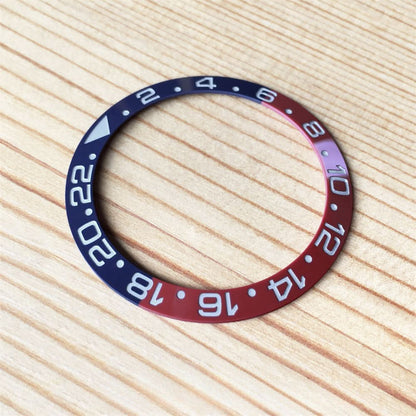 Talle White Gold Número de alta calidad Azul Rojo Inserto de bisel de cerámica para Rolex GMT Master II Watch