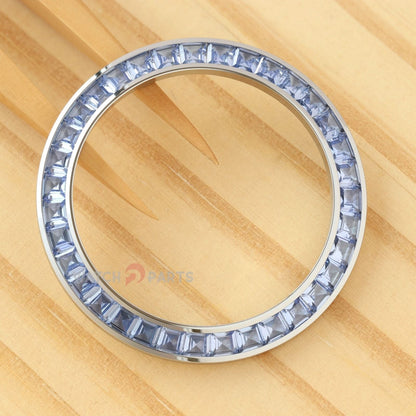 Bisel de reloj de zafiro azul sintético para rolex daytona 40 mm watch bisel de piedra preciosa