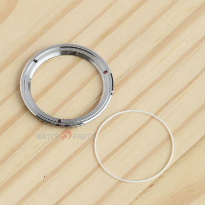 Mira el bisel para rubicias de yates rolex 42 mm Rubies y spinela azul sintética/espinela morada y moissanite