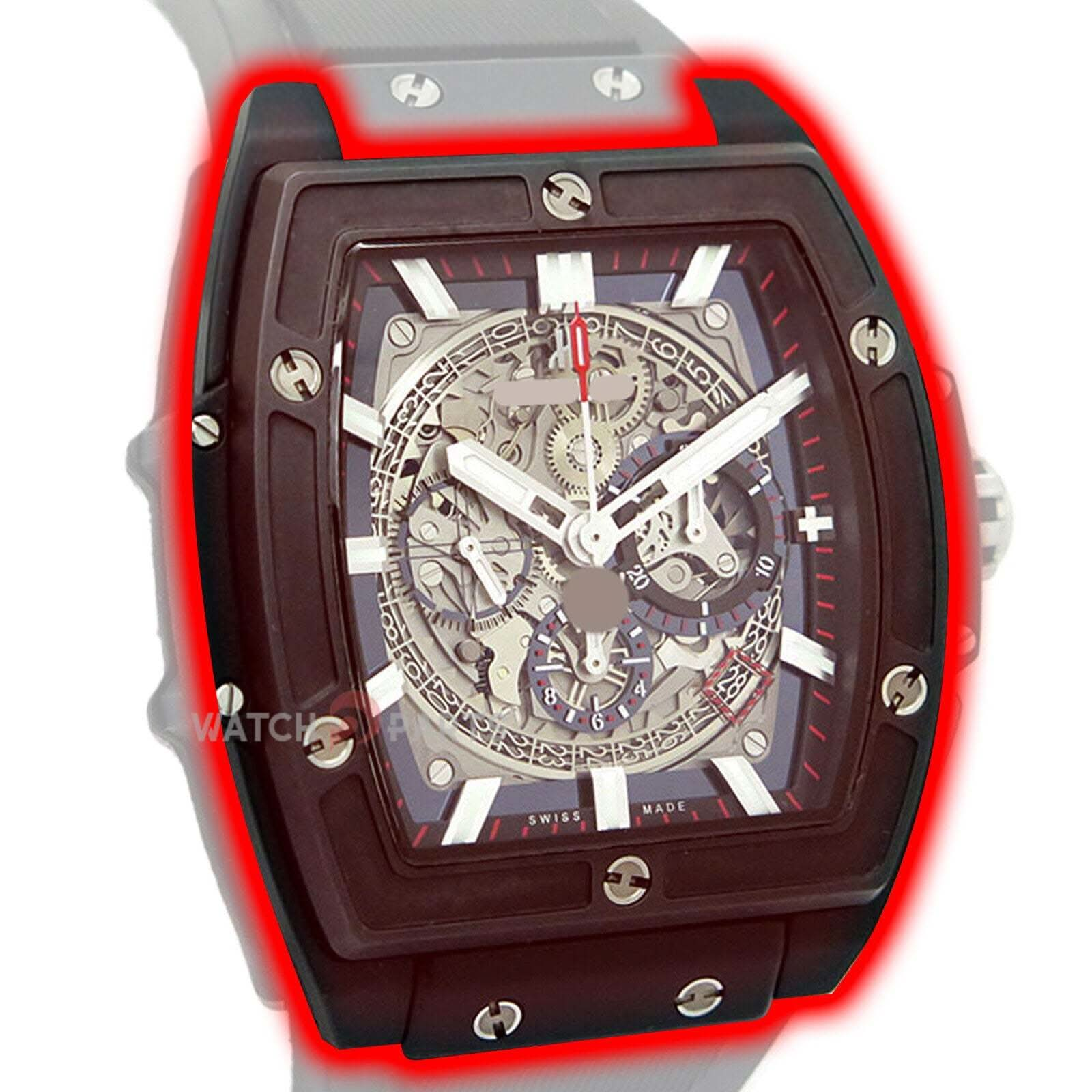 Fetta d'oro in ceramica per Hublot Spirit of Big Bang 601/614 45mm Case di orologio Medio