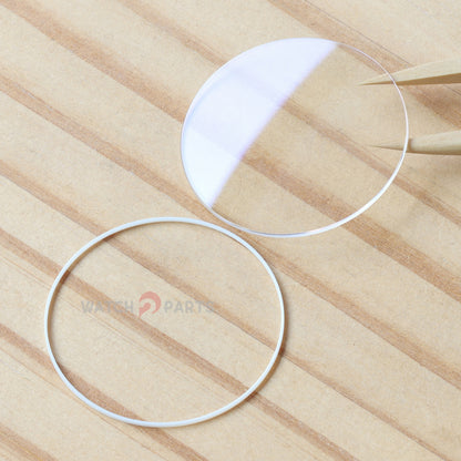 Double-sided AR Coating Watch Sapphire Crystal&Gasket for IWC Portofino Automatic IW4581/4590/4591 37mm Glass - watch2parts