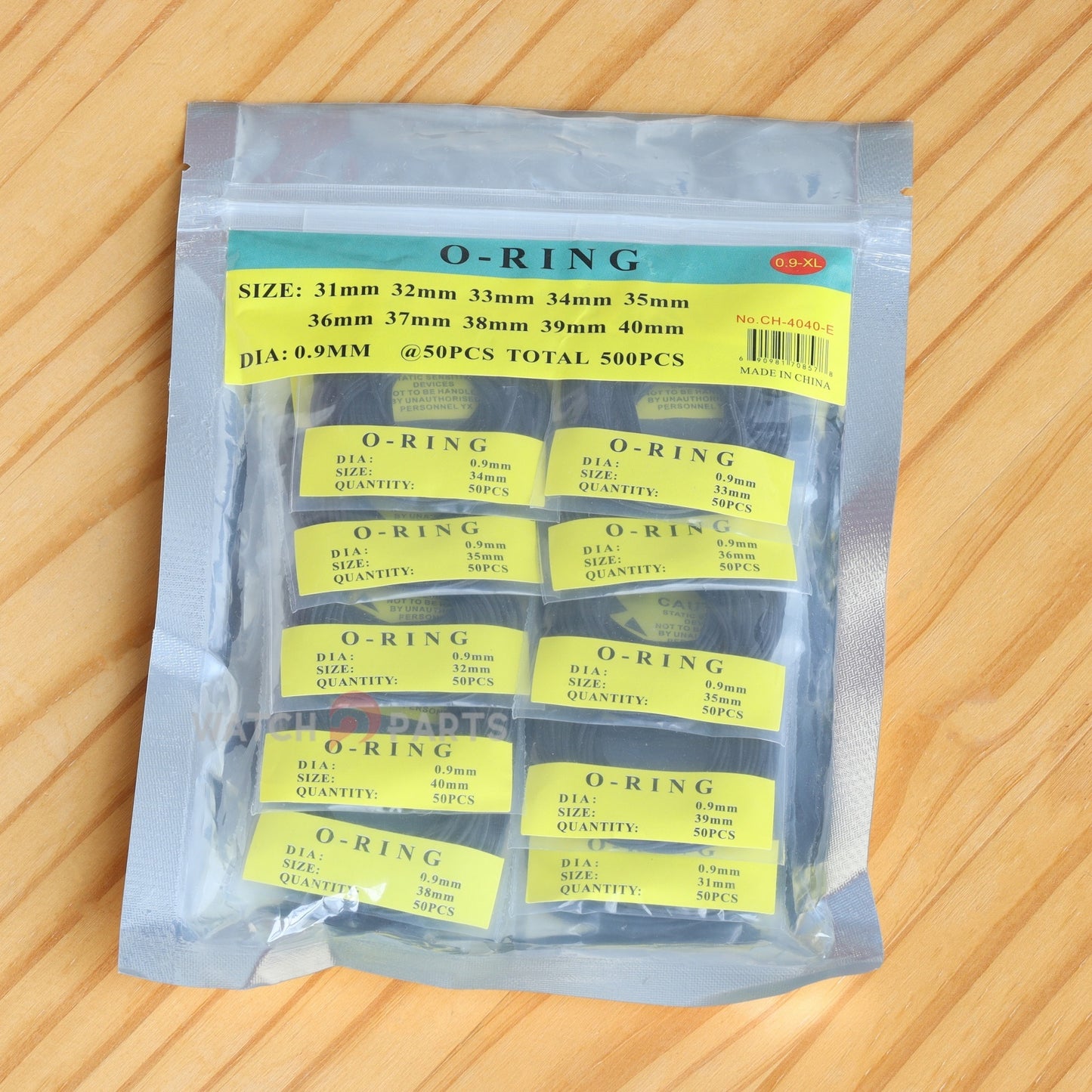 6 Sizes Watch Gasket Set Waterproof Rubber Ring O-Ring for Watch Bezel/Case Back