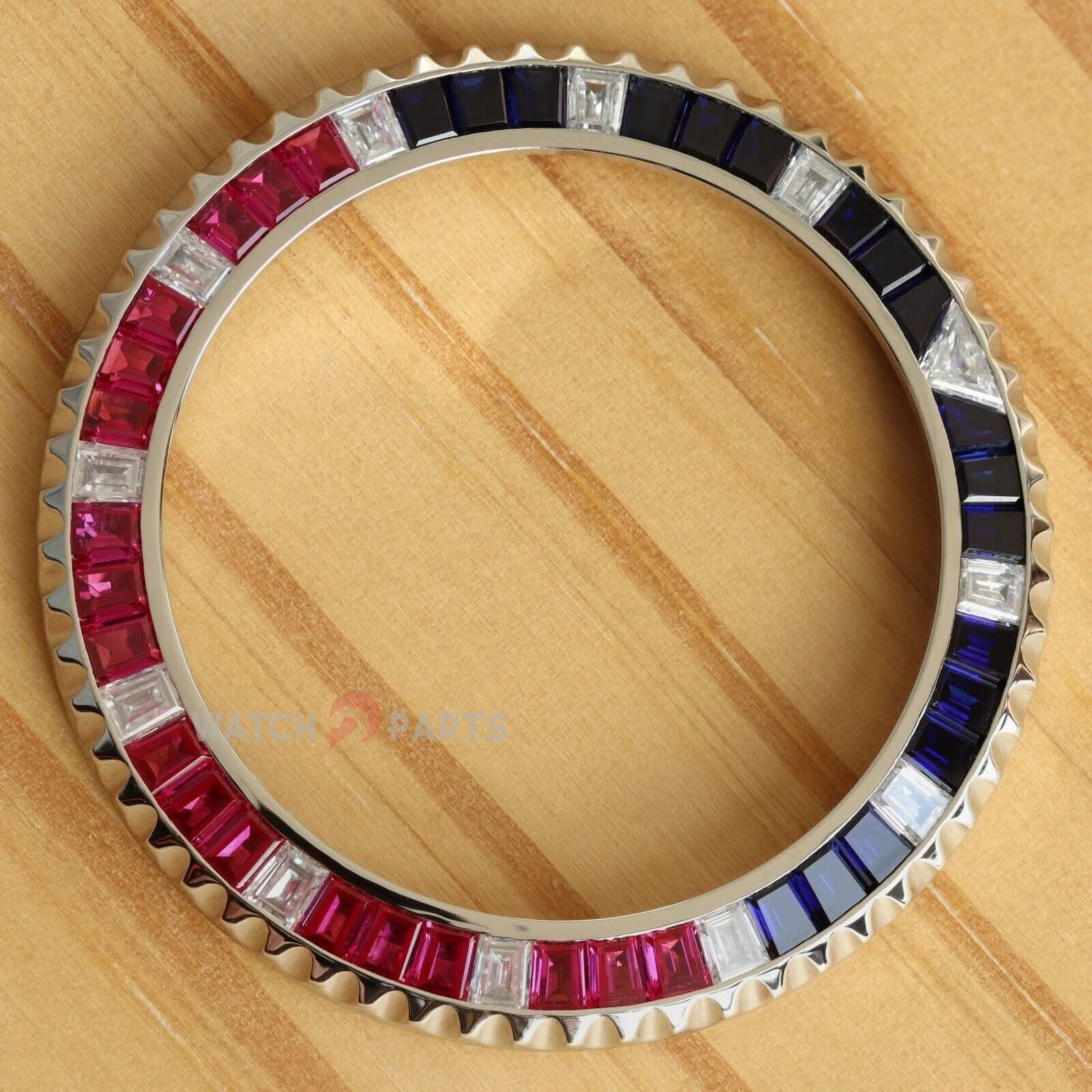 Rainbow CVD Synthetic Gemstone Watch Bezel per Rolex 16710 GMT-Master II 40mm